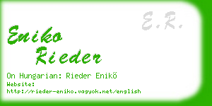 eniko rieder business card